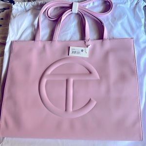 AUTHENTIC TELFAR Large Shopping Bag Bubblegum Pink NWT